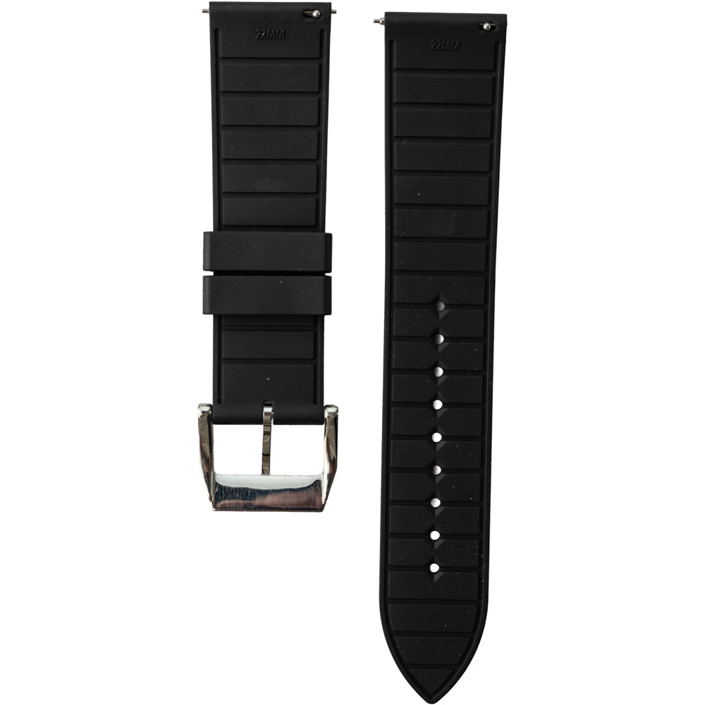 Pasek SLIM RUBBER - czarny