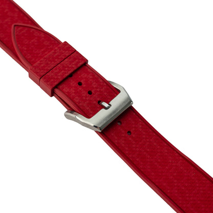 Pasek SLIM RUBBER - czerwony