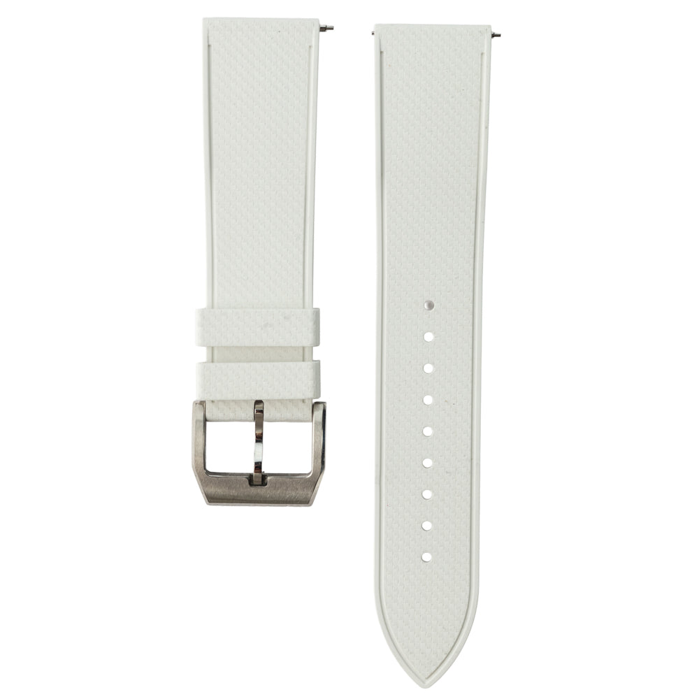 Pasek SLIM RUBBER - biały