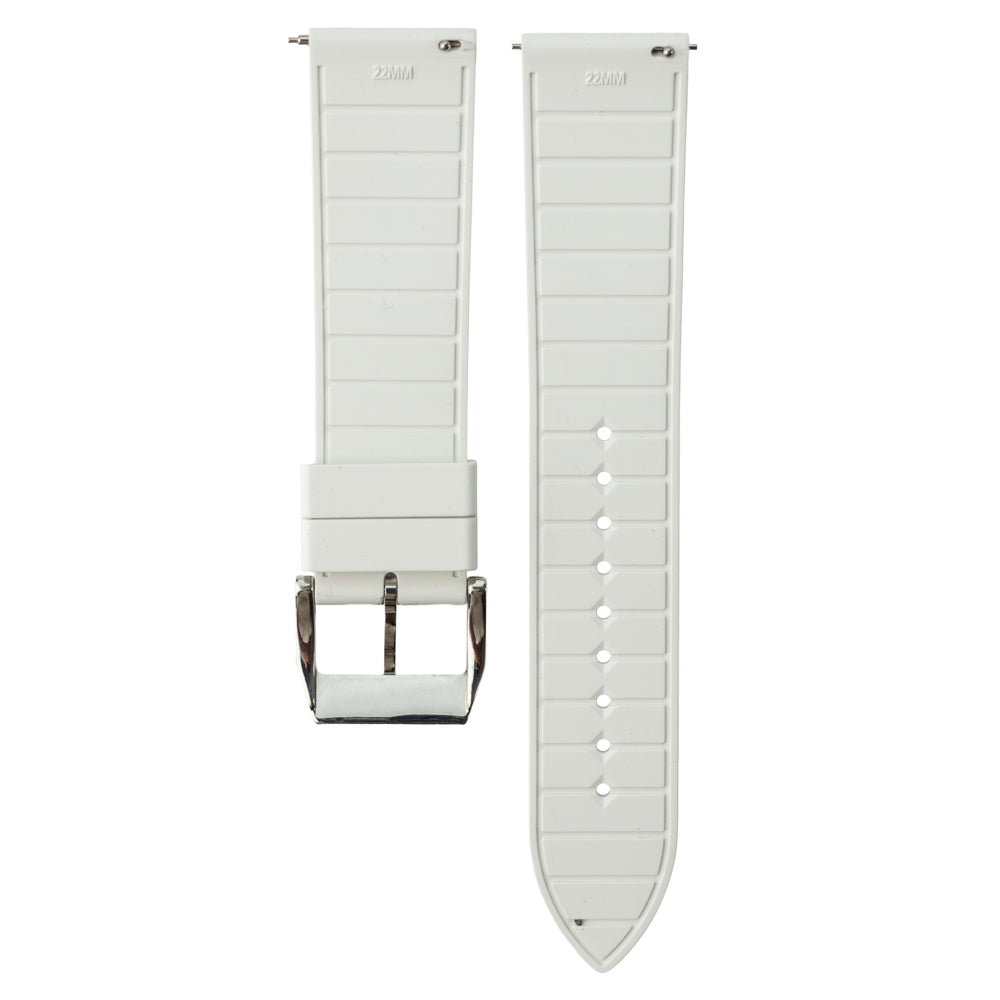 Pasek SLIM RUBBER - biały