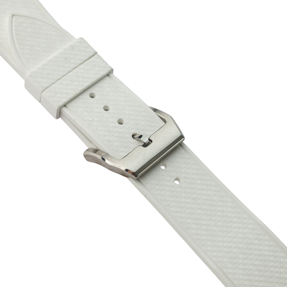 Pasek SLIM RUBBER - biały