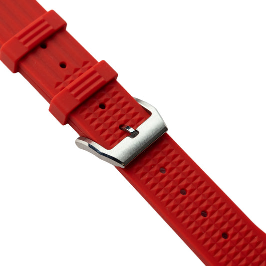 Pasek GUMOWY WAFEL - czerwony