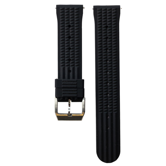 Pasek GUMOWY WAFEL - czarny