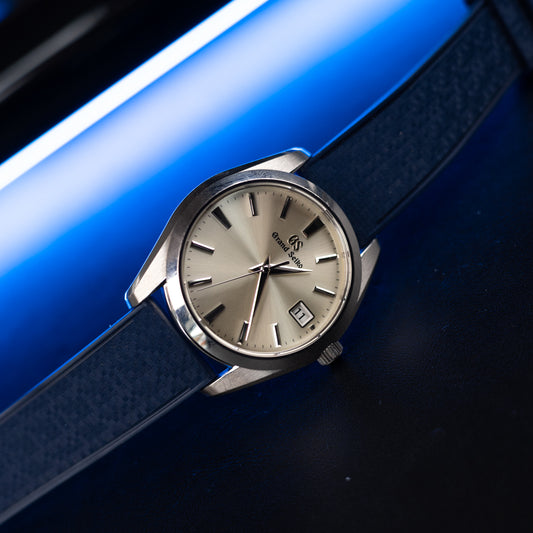 Pasek SLIM RUBBER - granatowy