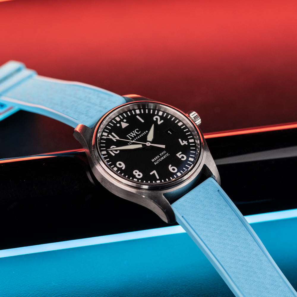 Pasek SLIM RUBBER - turkusowy