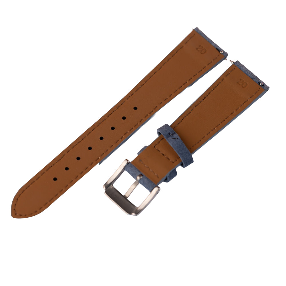 Pasek zamszowy - błękitny