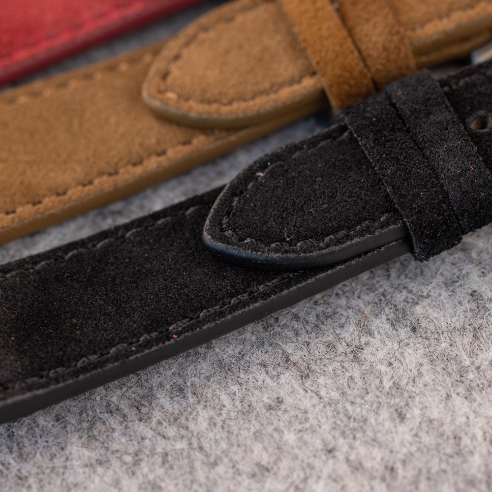 Pasek zamszowy - czarny