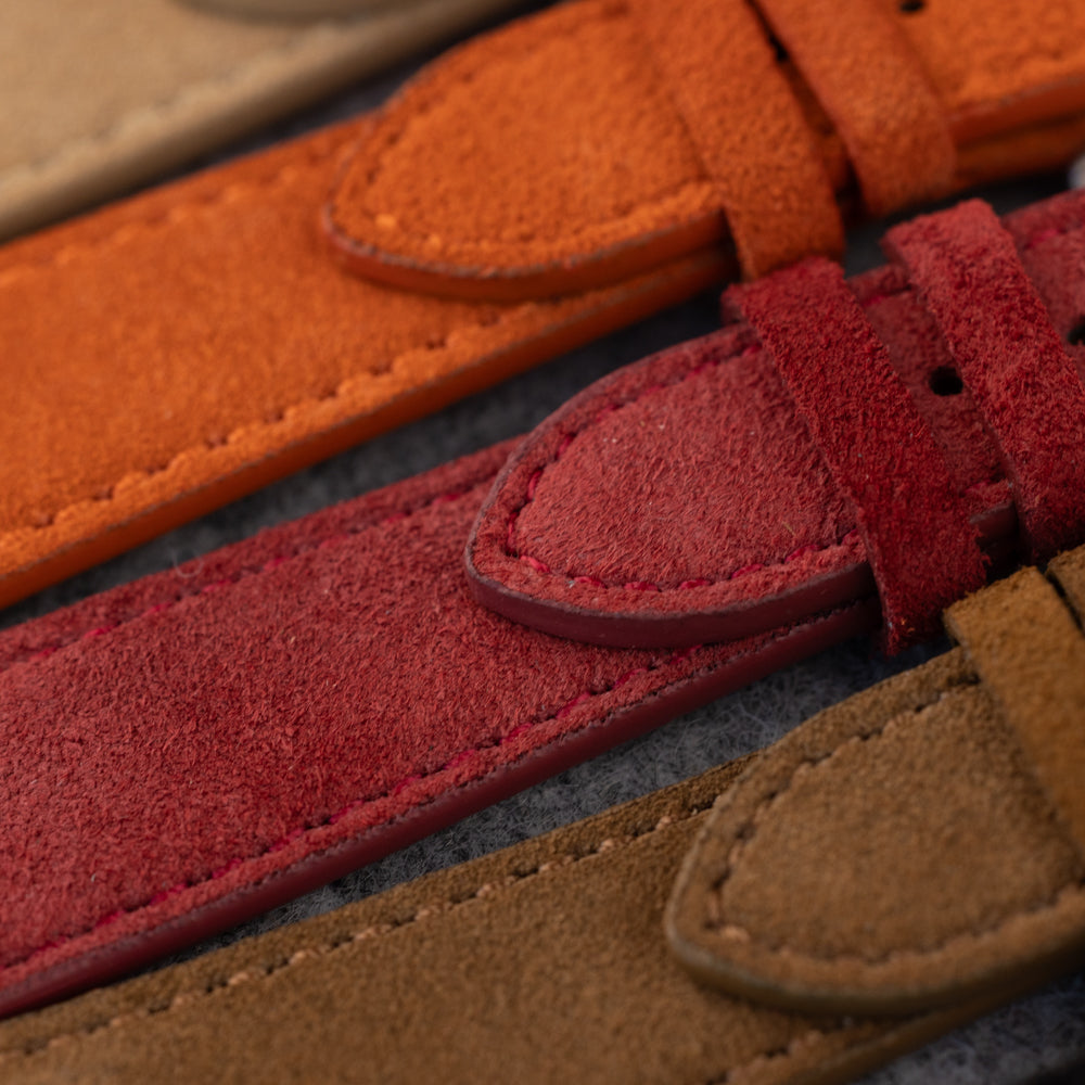 Pasek zamszowy - bordowy