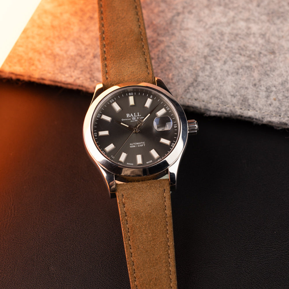 Pasek zamszowy - brązowy