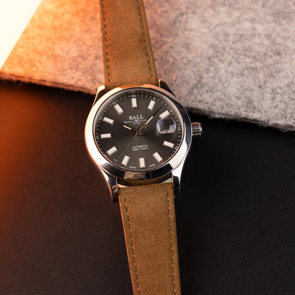 Pasek zamszowy - brązowy