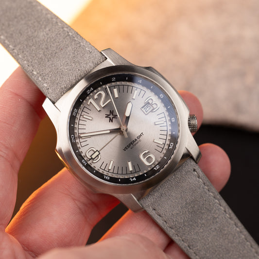 Pasek zamszowy - szary