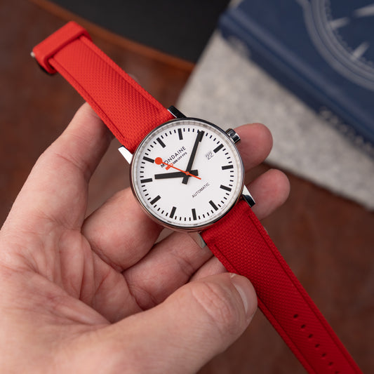 Guma FKM ze wzorem SAILCLOTH - czerwony