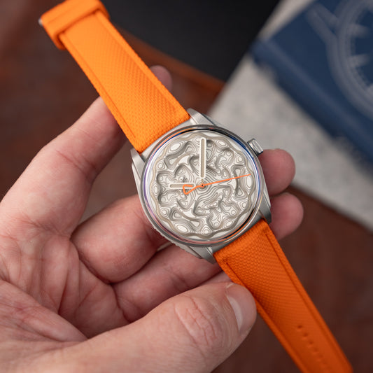 Guma FKM ze wzorem SAILCLOTH - pomarańczowy