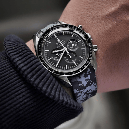 20mm Curved Ended Digi Camo Rubber Strap - Tempomat Madrid