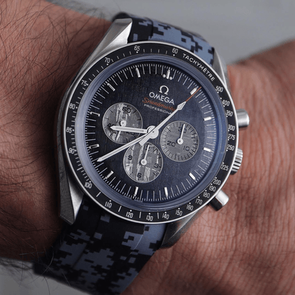 20mm Curved Ended Digi Camo Rubber Strap - Tempomat Madrid