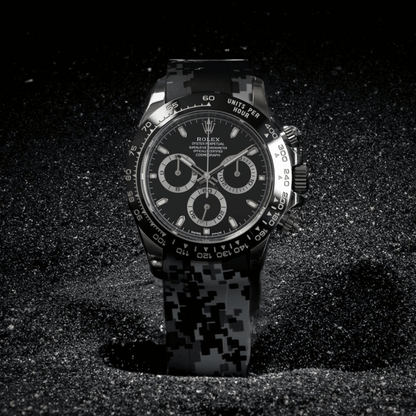 20mm Curved Ended Digi Camo Rubber Strap - Tempomat Madrid