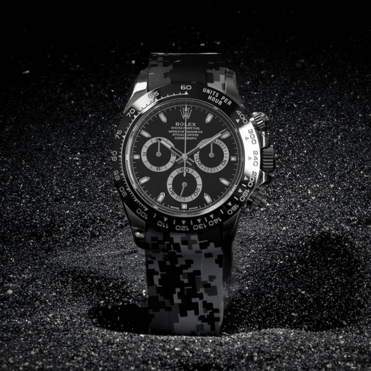 20mm Curved Ended Digi Camo Rubber Strap - Tempomat Madrid