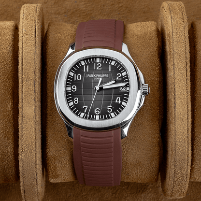 FKM Vulcanized Brown Rubber Strap for Patek Aquanaut - Tempomat Madrid