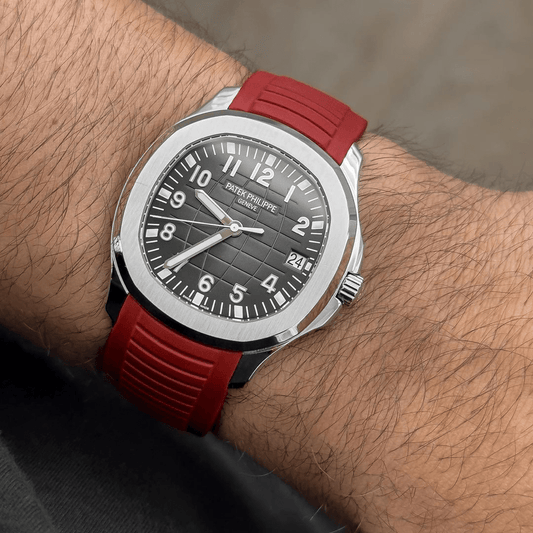 FKM Vulcanized Bordeaux Rubber Strap for Patek Aquanaut - Tempomat Madrid