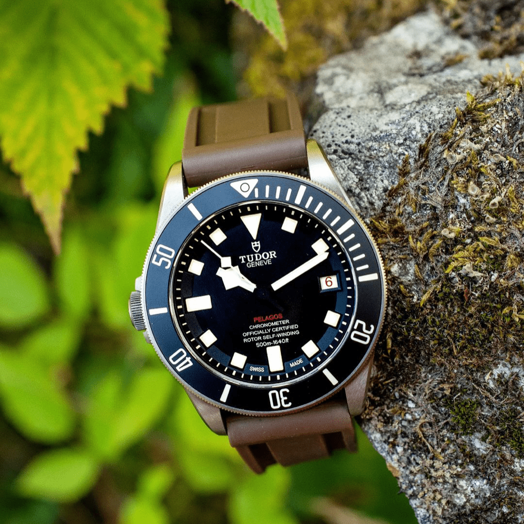 22mm Brown Rubber Strap - Tempomat Madrid