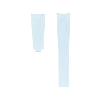 FKM Vulcanized White Rubber strap for Rolex Deployant buckle - Tempomat Madrid