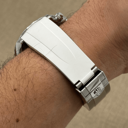 FKM Vulcanized White Rubber strap for Rolex Deployant buckle - Tempomat Madrid