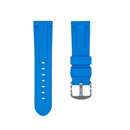 22mm Blue Marbella Rubber Strap - Tempomat Madrid