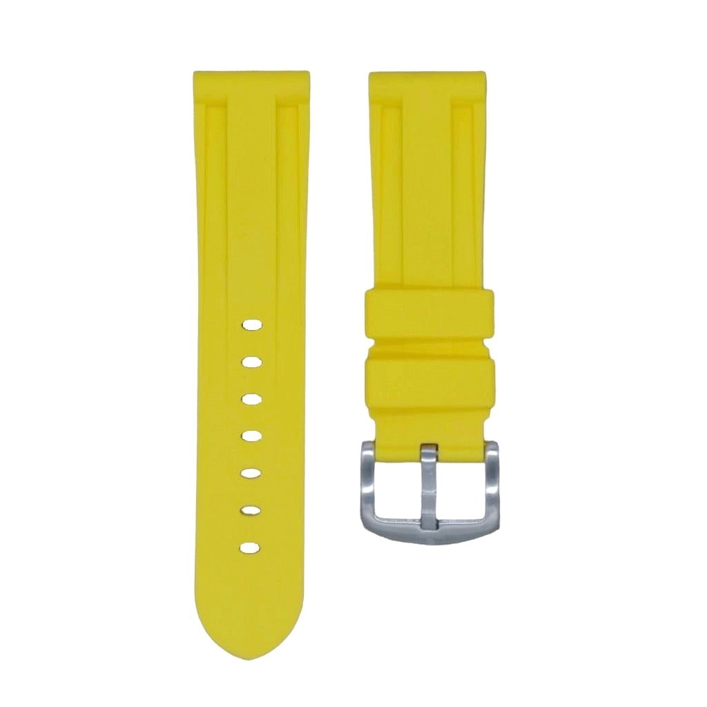 24mm Yellow Rubber Strap - Tempomat Madrid