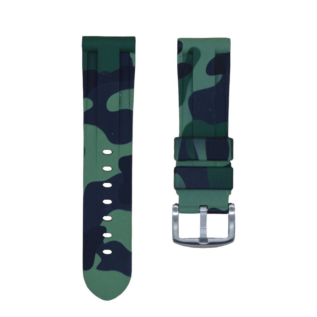 22mm Green Camo Rubber Strap - Tempomat Madrid