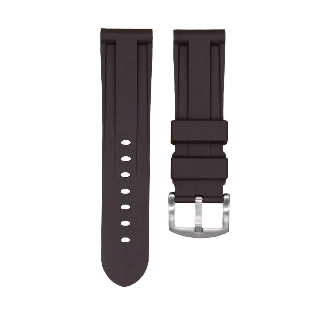 22mm Brown Rubber Strap - Tempomat Madrid