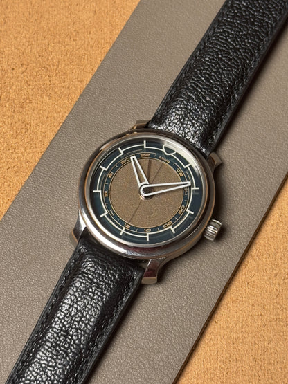 Ręcznie robiony pasek ze skóry koziej - czarny