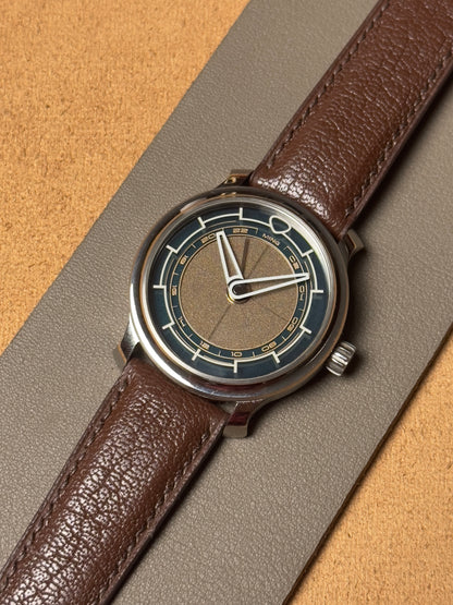 Ręcznie robiony pasek ze skóry koziej - ciemnobrązowy