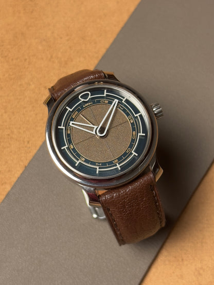 Ręcznie robiony pasek ze skóry koziej - ciemnobrązowy