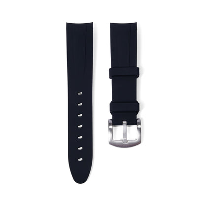 FKM Vulcanized Black curved ended strap for Rolex OP41 & DJ41 - Tempomat Madrid