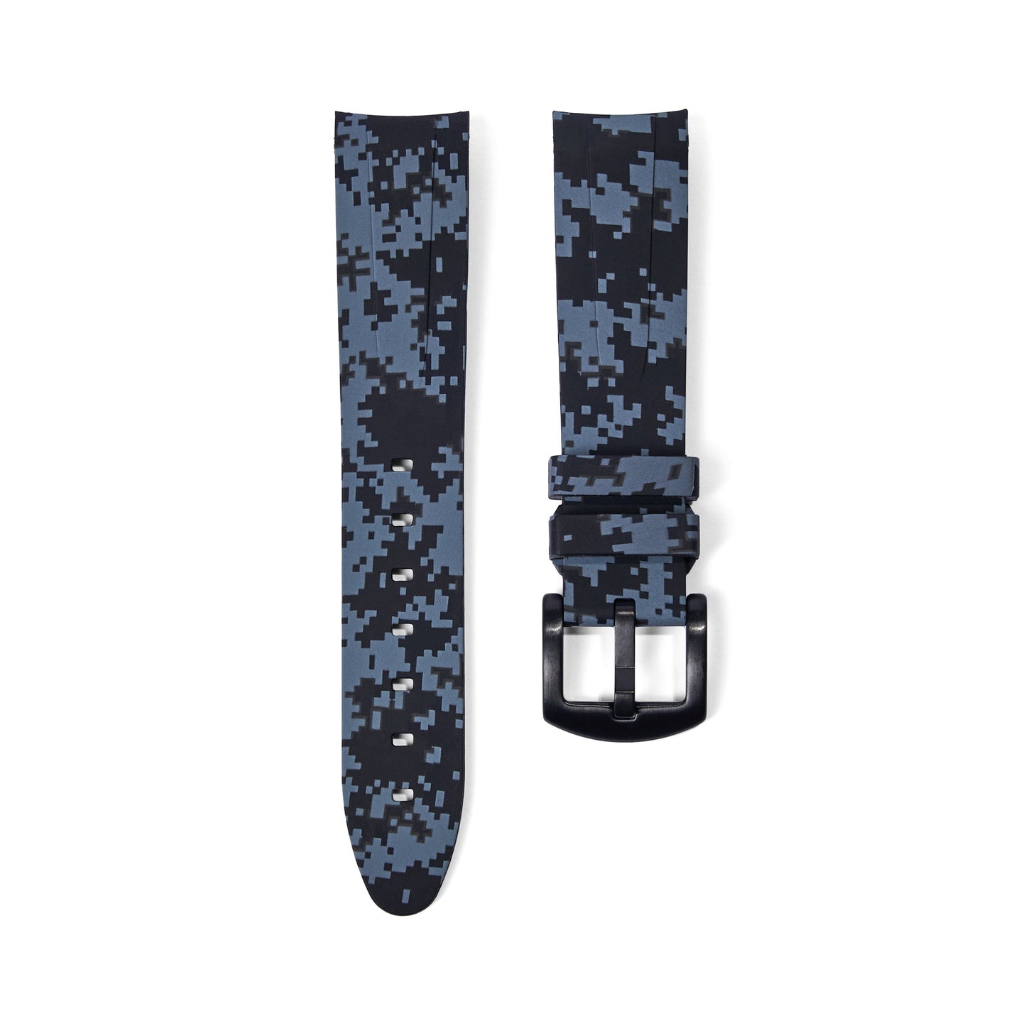 20mm Curved Ended Digi Camo Rubber Strap - Tempomat Madrid