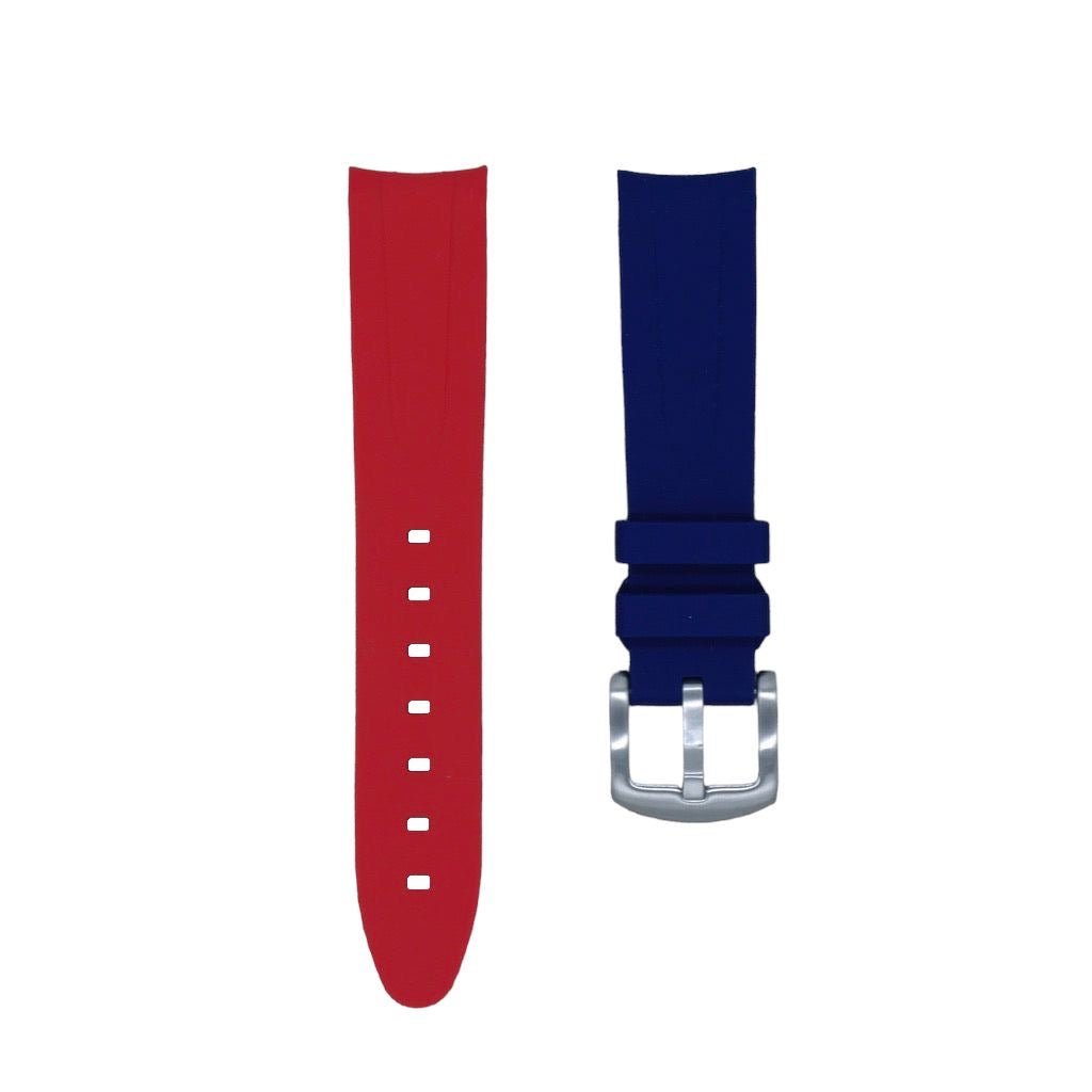 20mm Curved Ended Pepsi Rubber Strap - Tempomat Madrid