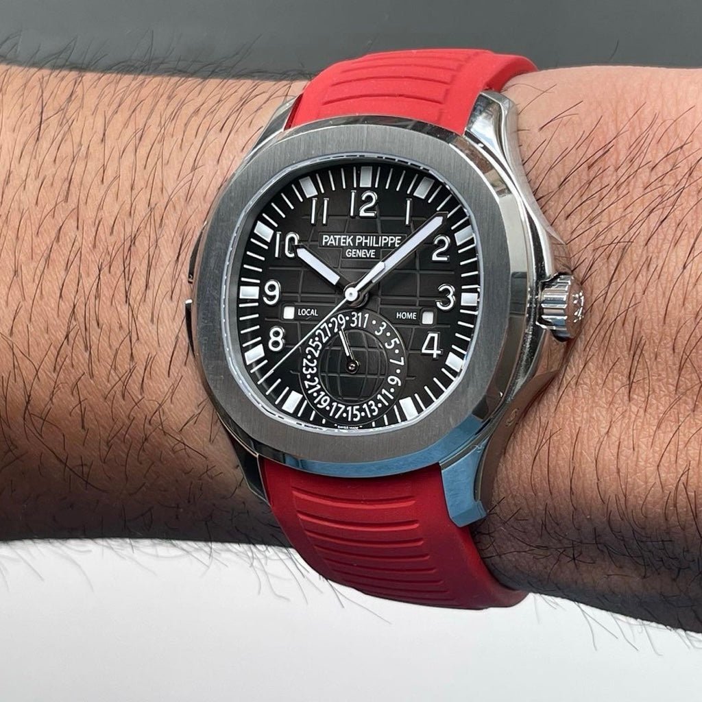 FKM Vulcanized Red Rubber Strap for Patek Aquanaut - Tempomat Madrid