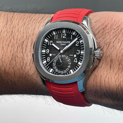 FKM Vulcanized Red Rubber Strap for Patek Aquanaut - Tempomat Madrid