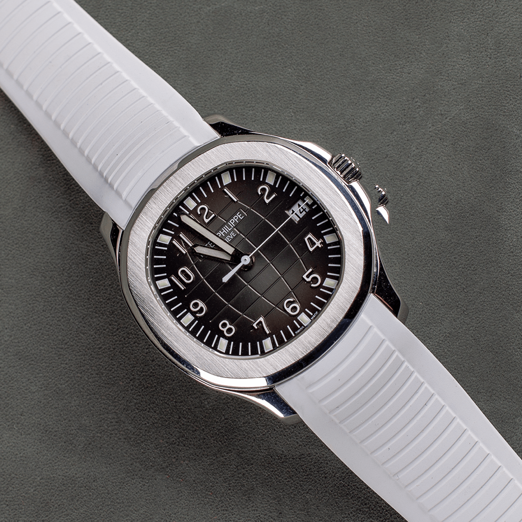 FKM Vulcanized White Rubber Strap for Patek Aquanaut - Tempomat Madrid