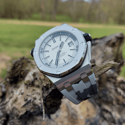Grey Camo Rubber Strap for AP 42mm - Tempomat Madrid