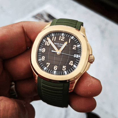 FKM Vulcanized Green Rubber Strap for Patek Aquanaut - Tempomat Madrid