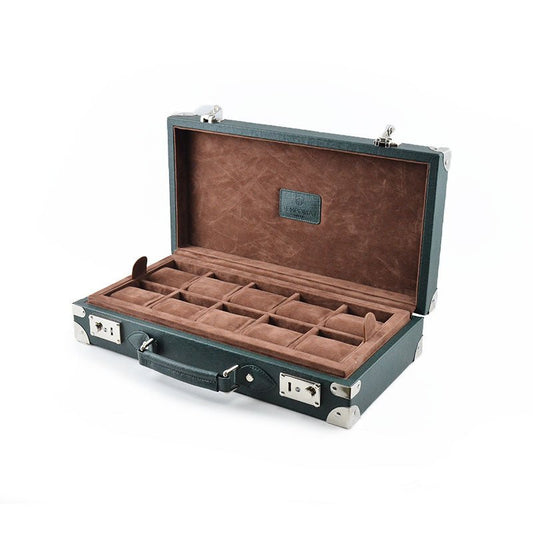 Green Saffiano Leather Collector Box - Tempomat Madrid