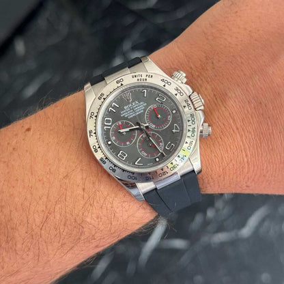 Black FKM Rubber Strap for Daytona Oysterlex®