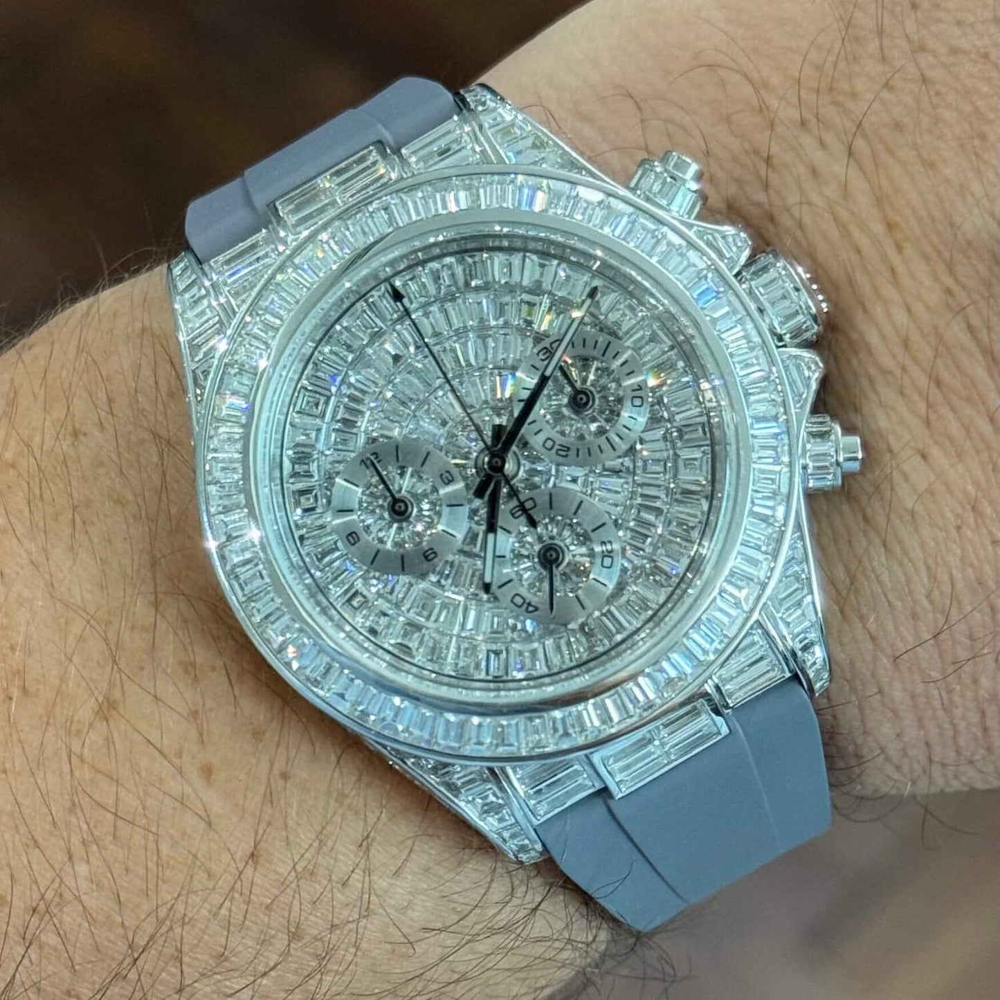 Grey FKM Rubber Strap for Daytona Oysterlex®