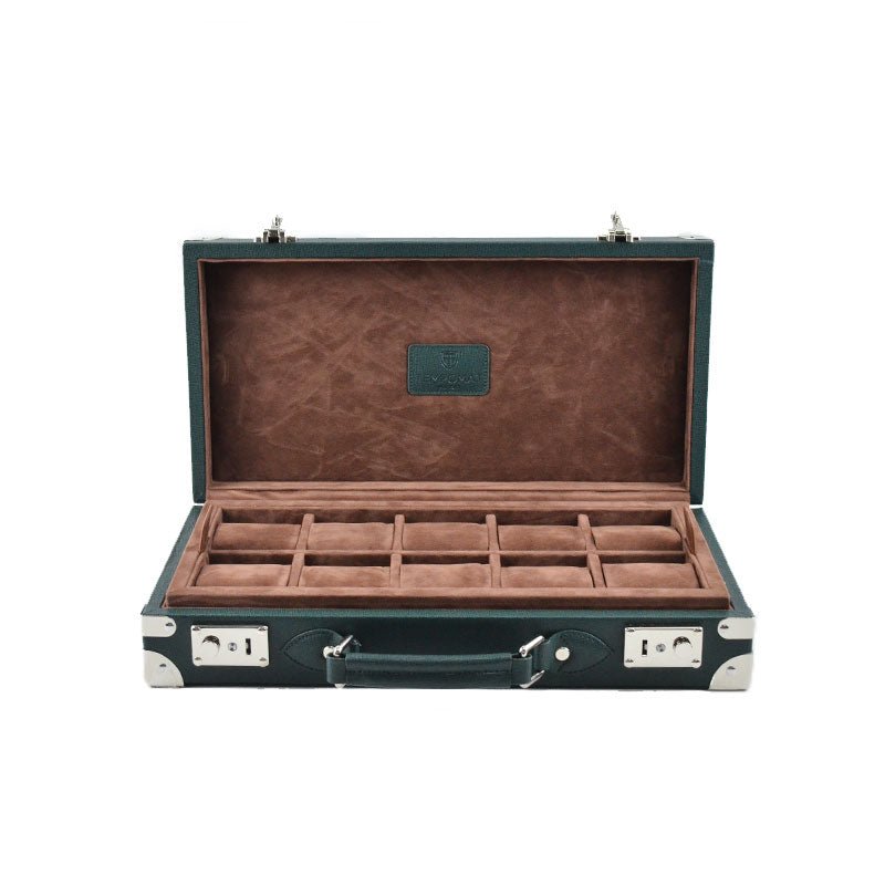 Green Saffiano Leather Collector Box - Tempomat Madrid