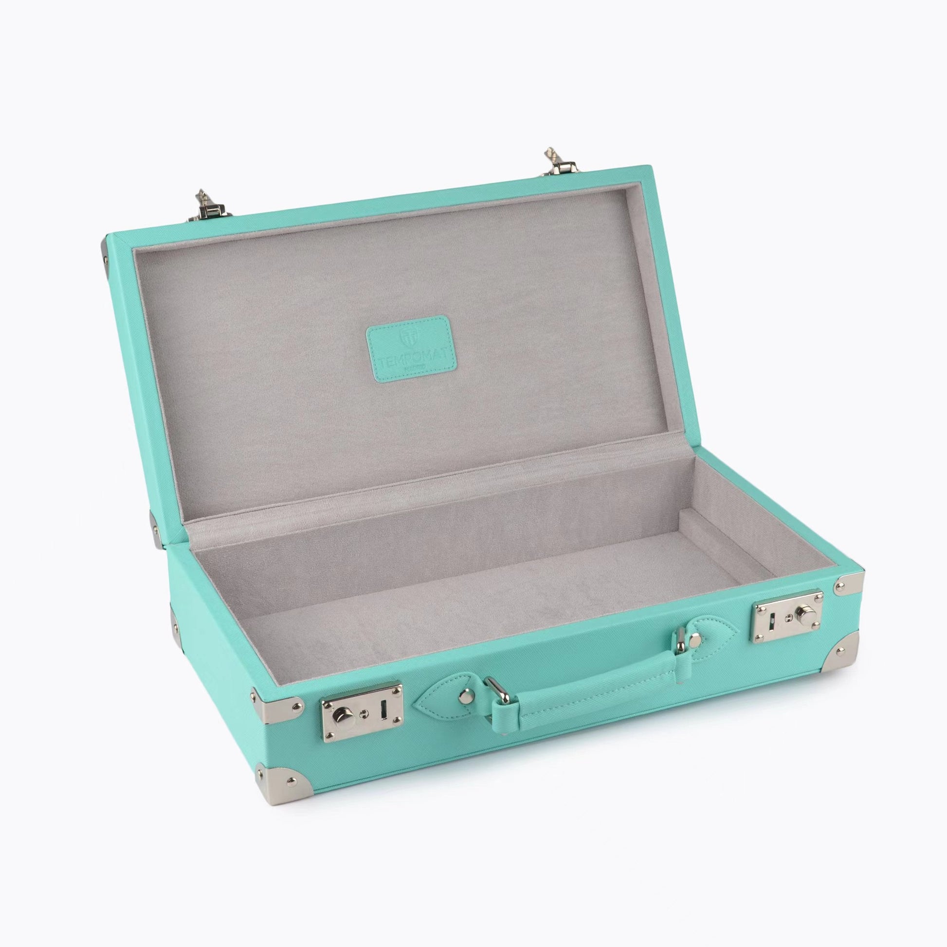 Sky Blue Saffiano Leather Collector Box - Tempomat Madrid