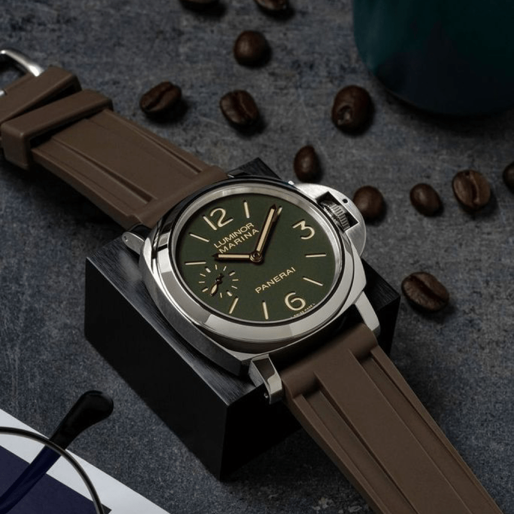 24mm Brown Rubber Strap - Tempomat Madrid