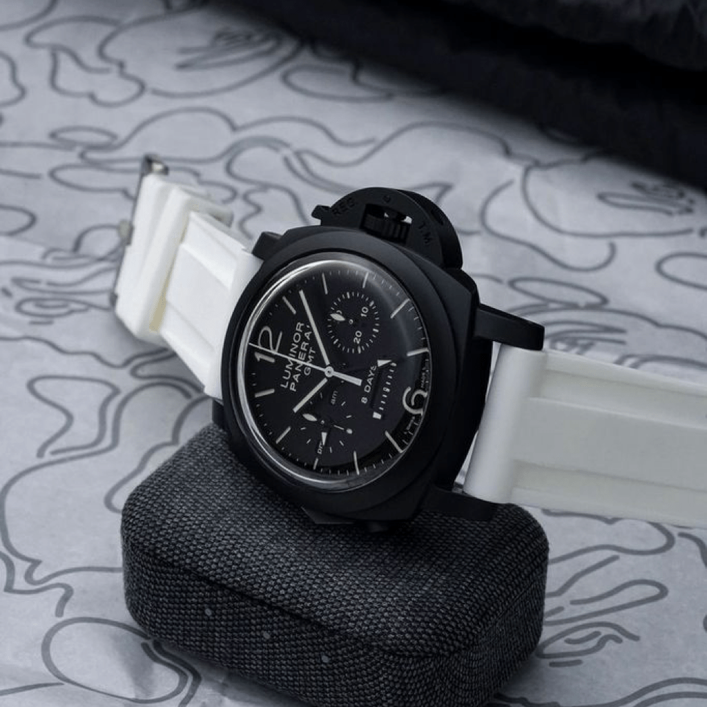 24mm White Rubber Strap - Tempomat Madrid