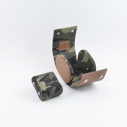 Individual Brown Saffiano Leather Watch Roll - Tempomat Madrid