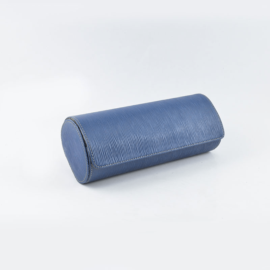 Blue Epi Saffiano Leather Watch Roll - Tempomat Madrid
